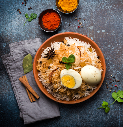 Brown Rice Egg Biryani